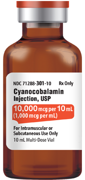 Cyanocobalamin Injection, USP 10,000 mcg per 10 mL
